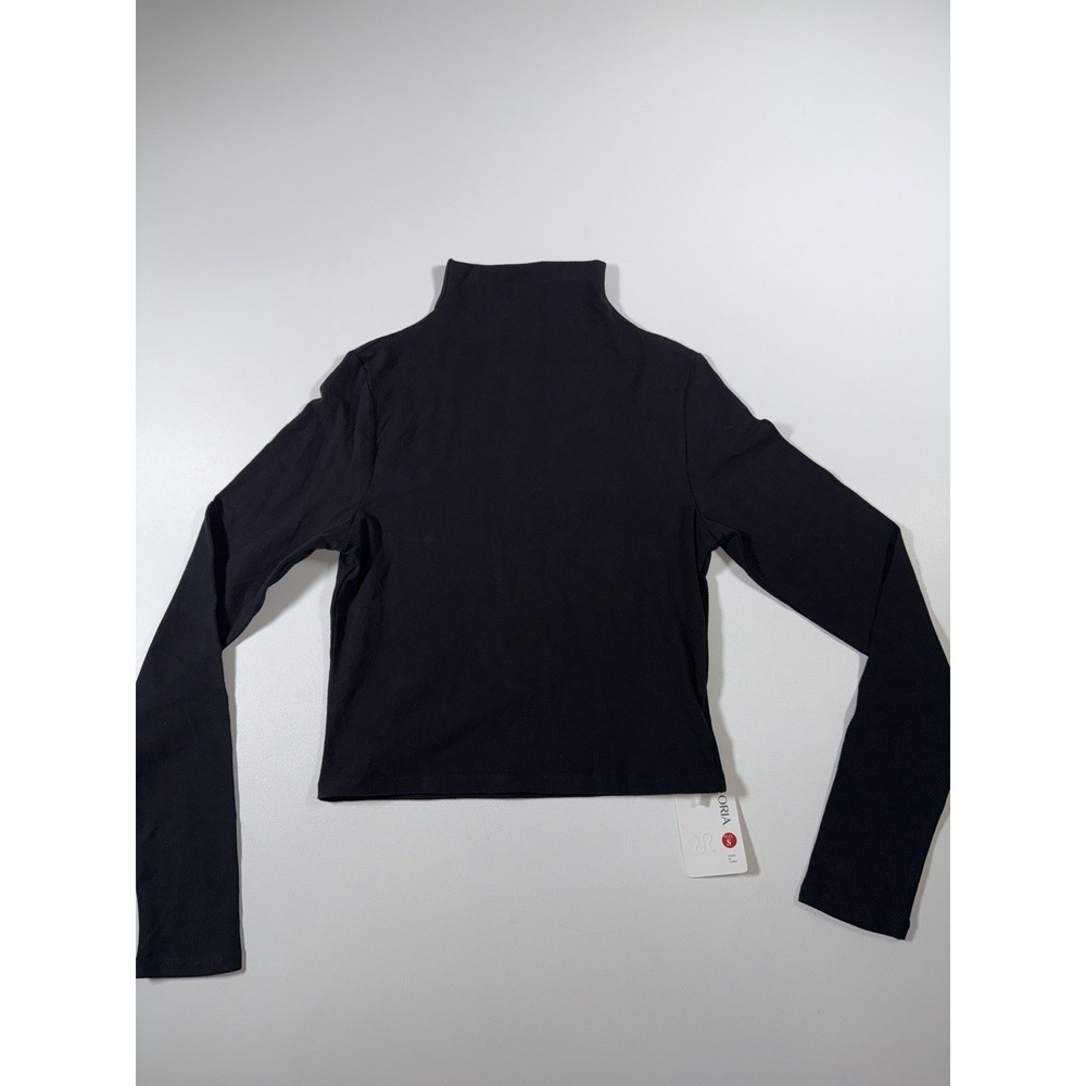 REORIA Women's Basic Cute Mock Turtleneck‎ Long Sleeve Casual Sz Small